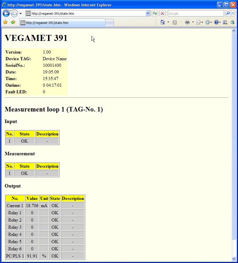 10 Arquivos de valores de medição/de status Fig. 36: Arquivo de status Arquivo XML No arquivo XML, são transmitidas informações no formato XML.