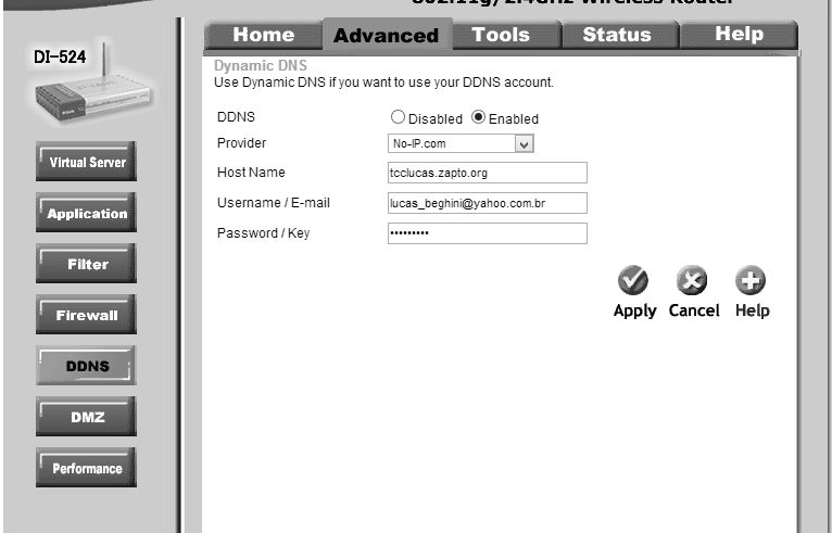 Figura 3.2 - Regra de roteamento O endereço de IP 192.168.0.199 foi configurado no Arduino via software com auxílio da biblioteca do Ethernet Shield, como pode ser observado no Apêndice A.