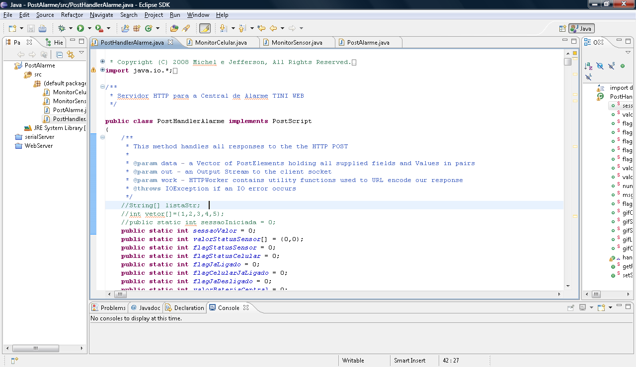 7 A linguagem de programação adotada para o desenvolvimento é JAVA, porém a TINI também permite que sejam desenvolvidos programas em C e compilados para o formato.