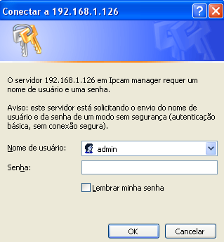 6.4-Após habilitar as opções de instalação de controles do ActiveX, digitar o IP da sua câmera na barra de endereço do navegador conforme mostrado abaixo: 6.