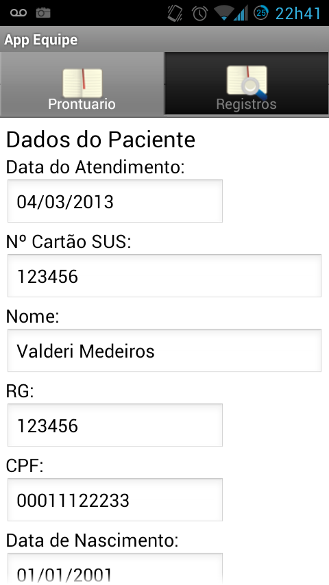 35 Figura 11 - Interface do Aplicativo da Equipe equipe Figura 12 - Menus do aplicativo da O