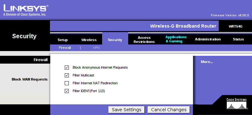 72 Também foi possível ter acesso às configurações de segurança do dispositivo, sendo possível a alteração de filtros e de regras de firewall, mostrados na figura 4.12. Figura 4.