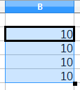 Para inserir uma sequência com outras características, pode ser necessário mostrar ao Calc qual a lógica.