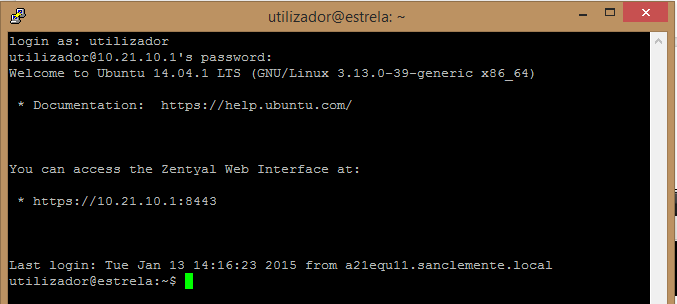 Instalamos desde a consola o ssh para permitir o acesso desde outros computadores da rede E