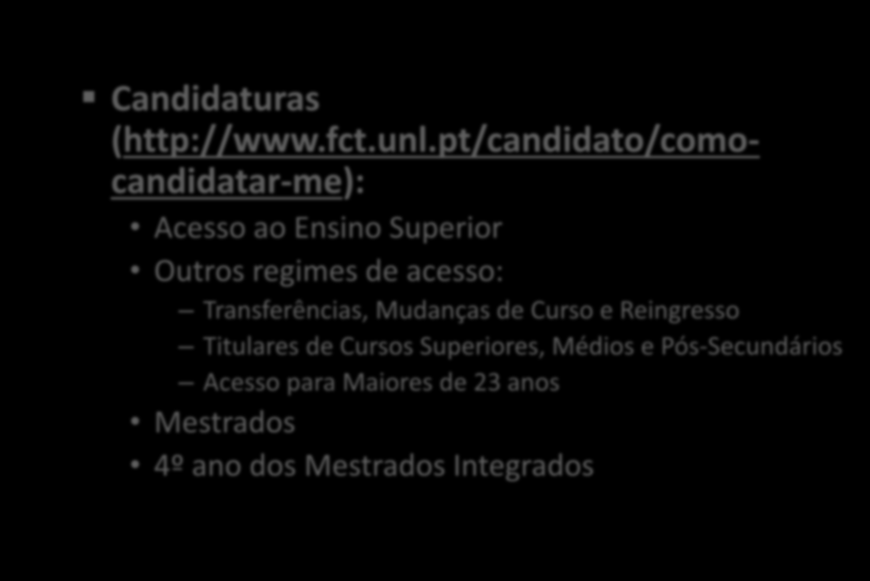 Candidaturas (http://www.fct.unl.