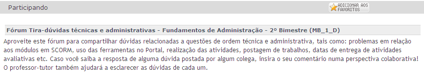 4.3.3 Como participar dos Fóruns?