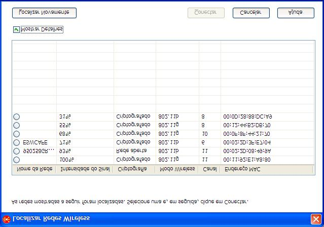 Para exibir a lista de pontos de acesso no formato AC3.x, selecione a caixa de opções Mostrar Detalhes. Figura 42.