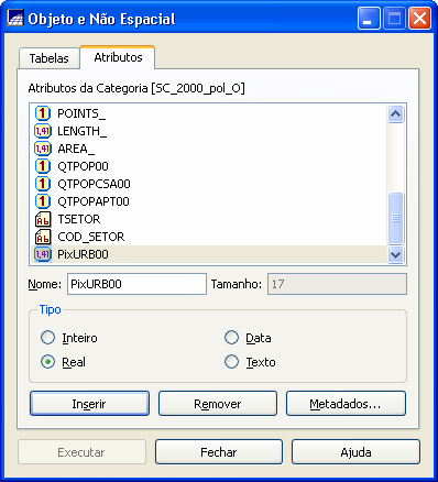 Atributos TM12_rat TM13_rat TM14_rat TM15_rat TM17_rat TM23_rat TM24_rat TM25_rat TM27_rat TM34_rat TM35_rat TM37_rat TM45_rat TM47_rat TM57_rat Deletar Quadro 9.