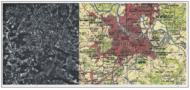 CAPÍTULO 3 Na figura 47 apresenta-se uma fotografia e o trecho do mapa correspondente à sua restituição.