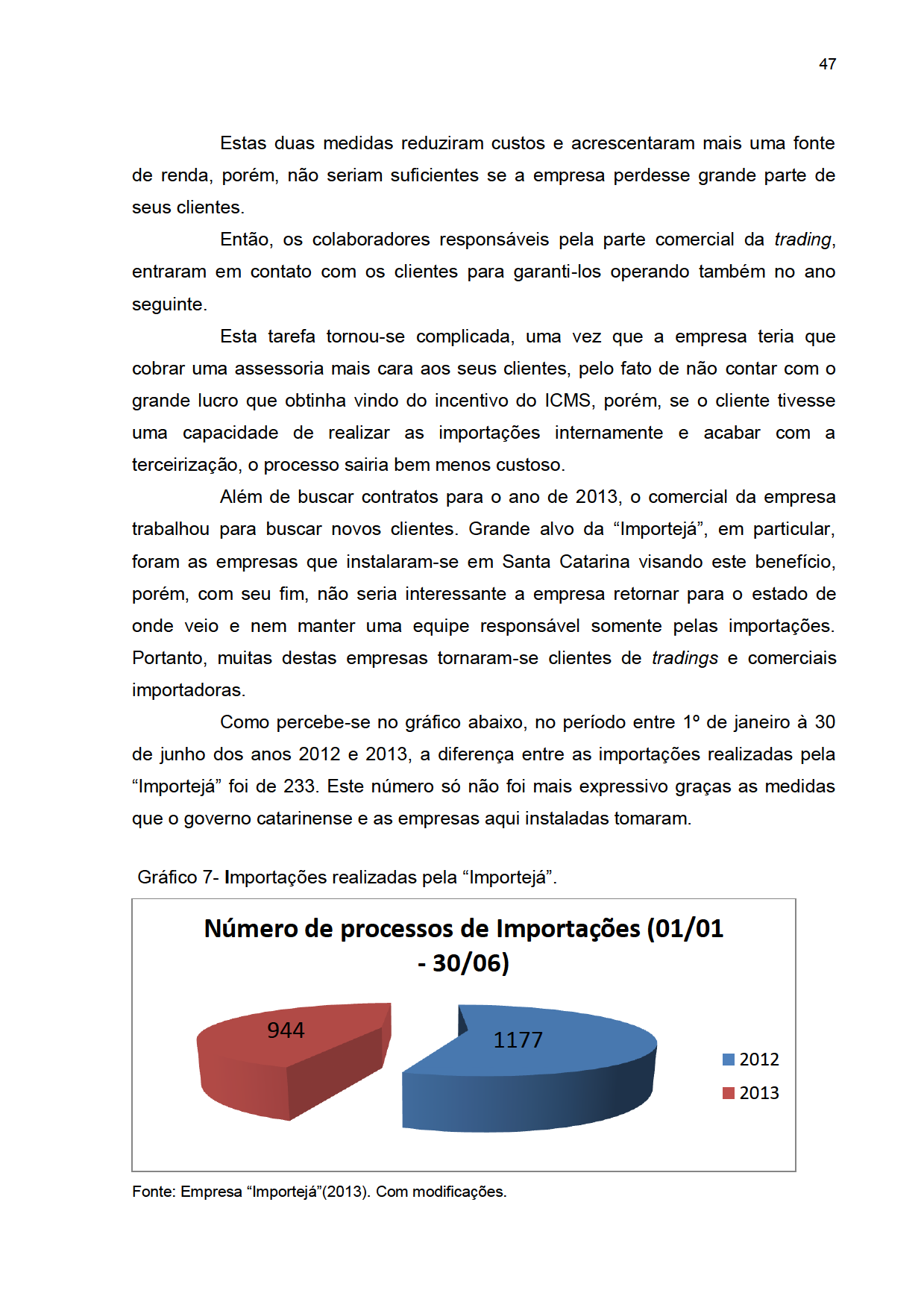 47 Estasduas medidasreduziramcustoseacrescentaram maisumafonte derenda,porém,nãoseriamsuficientesseaempresaperdessegrandepartede seusclientes.