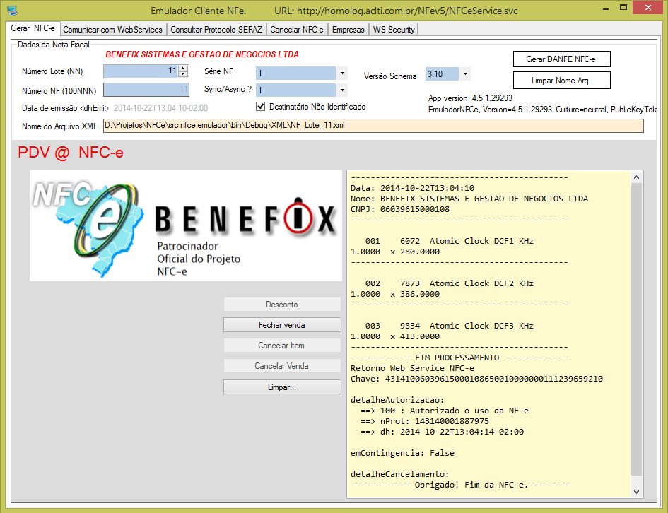 Geraçã d XML e chamada a WS Exempl de