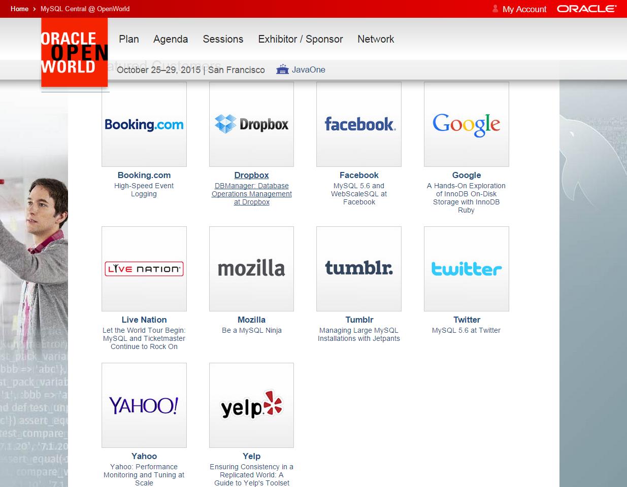 MySQL Central @ Oracle Open World 2014 Alguns cases