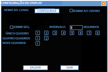 8 - Local de Exibição Nome do Canal Pressione o botão Modificar o nome do canal, entrar no menu de nome do canal, pode-se modificar o nome do canal, a Web ou cliente não atualizar o novo