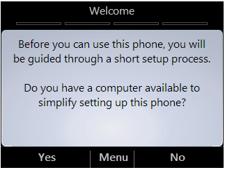 Faça login no seu telefone O processo de login é iniciado. A tela a seguir é exibida em seu telefone.