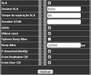 Autenticar Registro Se selecionado, o campo indica a obrigatoriedade de senha para o registro no dispositivo.