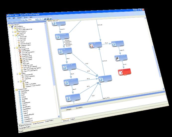 Scripter URA Permite personalizar o fluxo de atendimento de agentes e de URA scripts de atendimento na interface do agente Reprodução de TTS (Text-to-speech) fluxos de