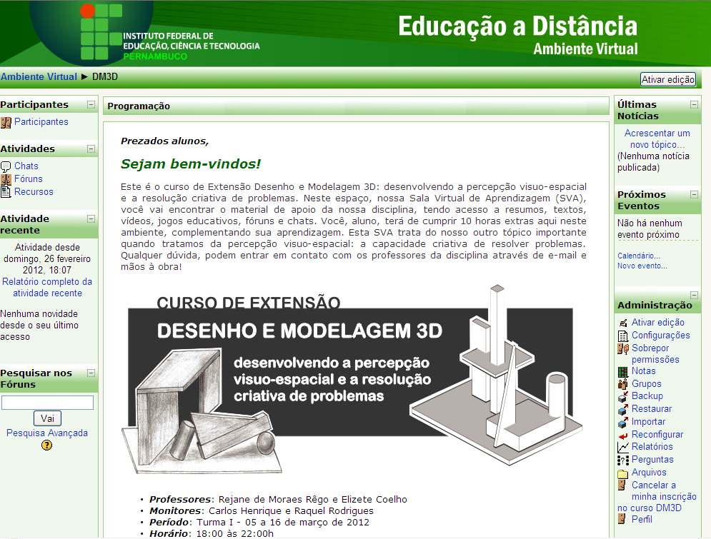 Tabela 1: Categorias para o Planejamento Gráfico-Visual da SAV As informações e elementos gráficos foram estruturados com auxílio da ferramenta de edição de texto do Moodle, organizando o conteúdo e