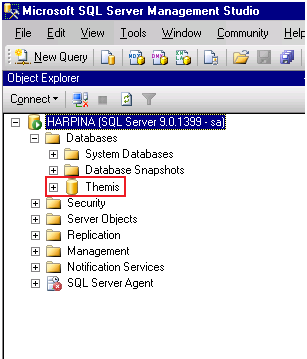 1 PROCEDIMENTOS DE BACKUP/RESTORE PARA SQL SERVER 2005 1.1 Backup Para manipulação do banco de dados, utilize o Microsoft SQL Server Management Studio, ferramenta do SQL SERVER 2005.