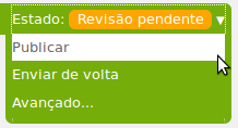 Importante: Ao publicar um conteúdo ele não mais aparecerá na lista de conteúdos