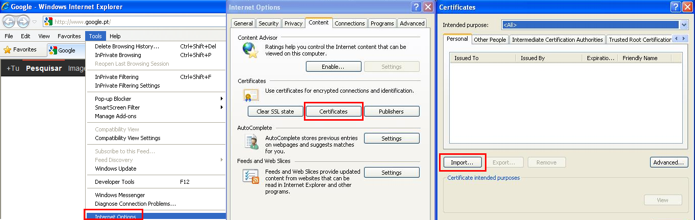 5.2 Internet Explorer 10 Figura 2: Firefox - Editar Confiança 5.