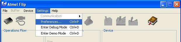 Configurando o software de gravação: Após a instalação é necessário realizar algumas configurações no software de gravação (FLIP), de modo a permitir que o mesmo consiga realizar a