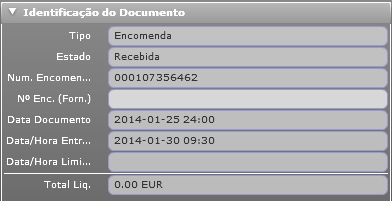 Visualizar Para visualizar o conteúdo da encomenda, basta seleccionar a encomenda pretendida na listagem apresentada na Figura 31 (terá de estar sublinhada a laranja) e após duplo clic com o rato,