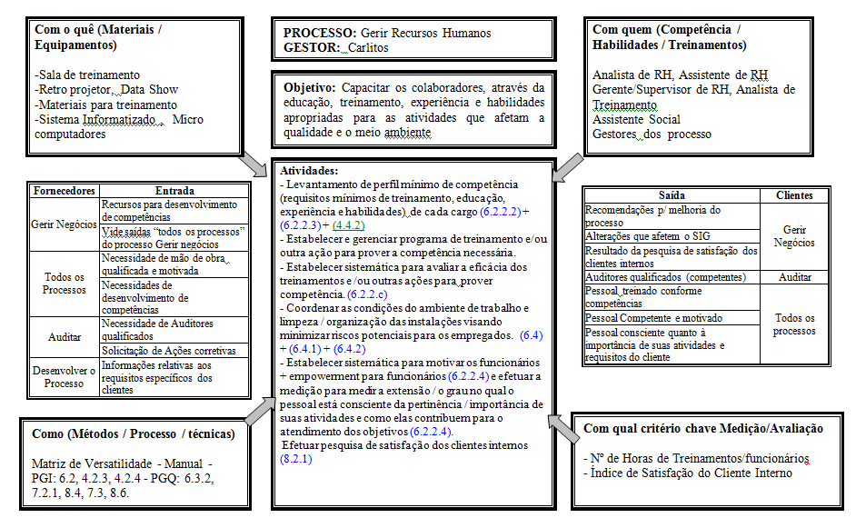 Figura 05 Diagrama da tartaruga referente ao processo gerir RH.