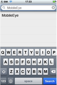 e procure pelo aplicativo MobileEye (é um aplicativo