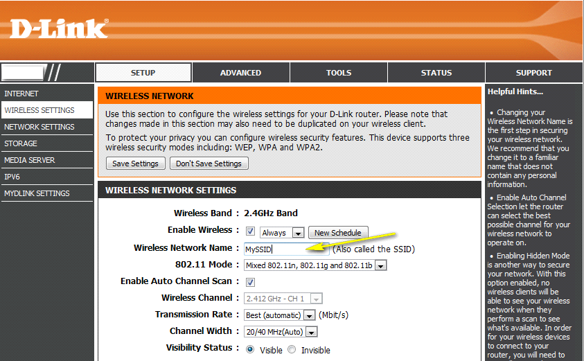 Etapa 3: Clique na opção Manual Wireless Network Setup (Configuração de