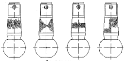 Profundidade de dureza: EHT= 550HVmin carga de 0,5 kg ANEXO DA PORTARIA INMETRO Nº 247/ 2013 0,01 + 0,01 mm Tabela 10 Endurecimento superficial na região da haste para barras lateral e axial,