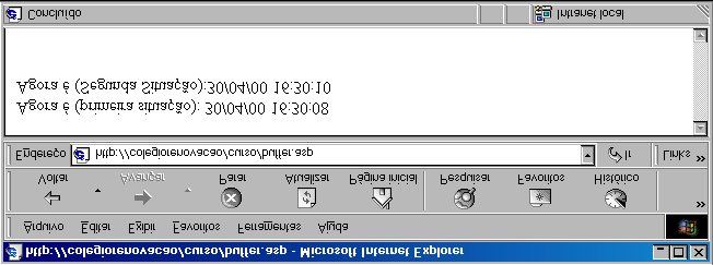 <%@ Language=VBScript <% Option Explicit <% Response.Buffer = True <HTML> <BODY> <% Dim lngcounter lngtimewaster Response.Write ( Agora é (primeira situação): & Now) Response.