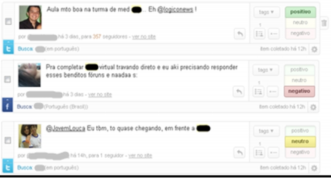 Também oferecem a possibilidade de filtrar os resultados obtidos por palavras para restringir o número de comentários redundantes.