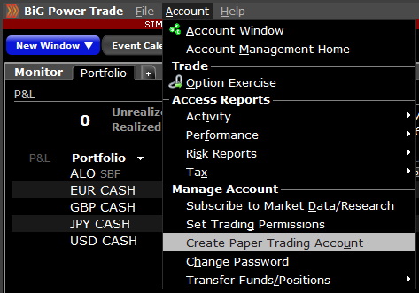 Para investidores que já tenham uma conta real, o pedido de uma conta de demonstração Paper Trading Account é muito simples e rápido.