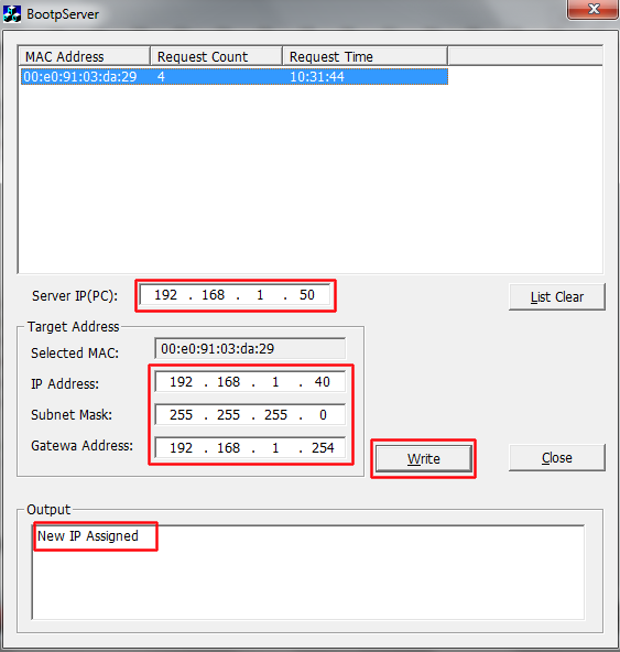 - Verifique se o Server IP(PC) está igual ao IP da conexão local do seu PC; - Em IP Address insira o IP desejado para o SMART I/O XEL-BSSA.