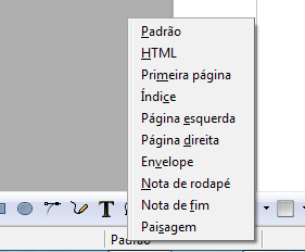 LibreOffice - Writer a) Número da página: o número da página que está sendo exibida na tela do computador é mostrada aqui.