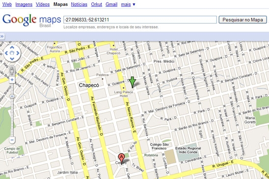Rede Mundial de Computadores Figura 75: Exemplo de um mapa no Google Maps. Utilize os controles à esquerda para aumentar ou diminuir o nível de aproximação. Fonte: http://www.google.com.br 3.8.