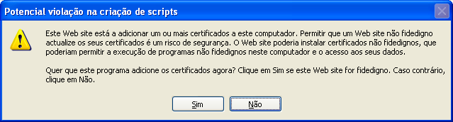 encontra em baixo. Deverá clicar sobre o certificado para o instalar.