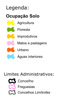 Figura 8. Mapa do Uso do Solo, Penacova Fonte: PMDFCI, 2014 Da observação da figura seguinte, extraem-se os tipos de povoamento florestal que ocorrem nesta região.