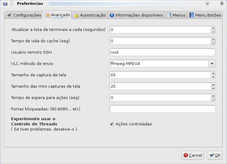 REDE TCOS: Gerenciando os Thin Clients com o TcosMonitor Figura 3: Configurando o TcosMonitor Acesse a aba Configurações.