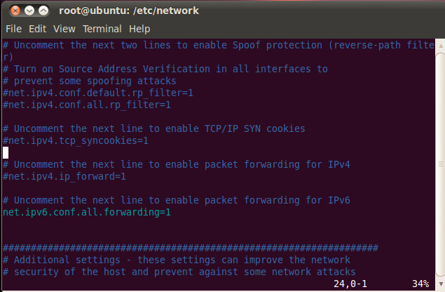 34 instalação do serviço podem ser encontrados no Apêndice F. Figura 29: Habilitando roteamento IPv6. Fonte: Do Autor.