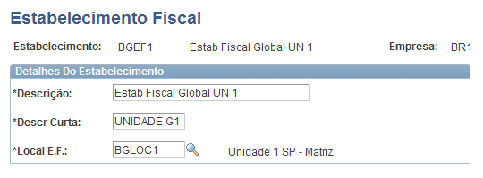 Observação: Você pode associar somente uma UN GL para cada Empresa.