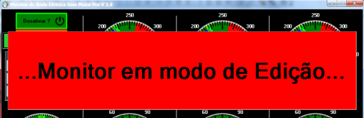 Quando o modo de edição é aberto no Monitor de Rede todos os comandos do Gerenciador são desabilitados e é aberto uma janela com este alerta, aguardando o final de edição no Monitor de Rede.