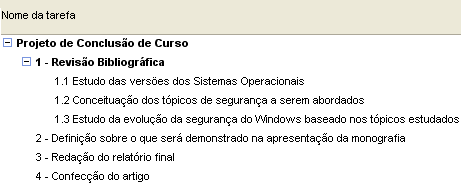 6 Cronograma de Atividades O cronograma abaixo tem como objetivo orientar o desenvolvimento do projeto, para o cumprimento das metas relacionadas no item quatro deste documento: Revisão Bibliográfica