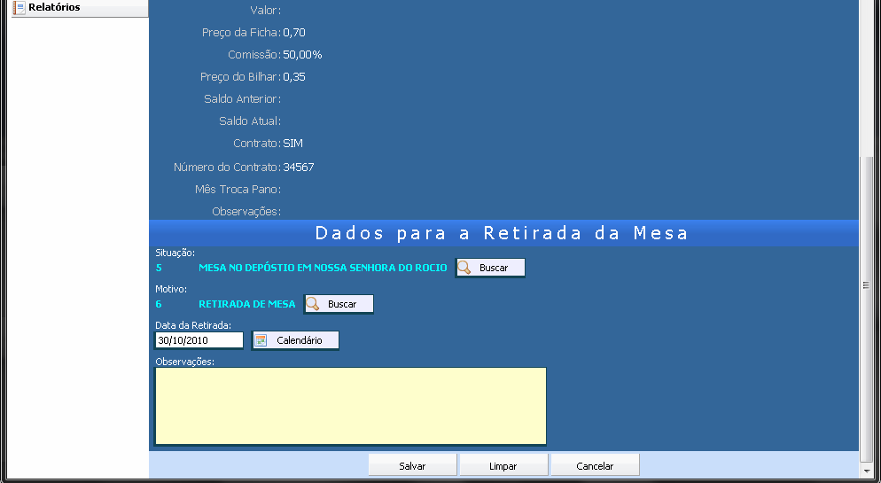 BILHARWEB conta também com o mesmo mecanismo de escolha da empresa, que na qual será efetuado o processo de retirada.