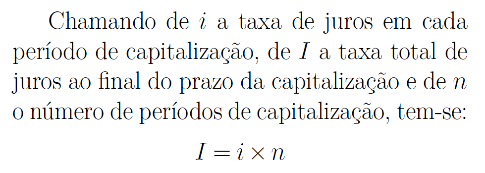 As taxas de juros na