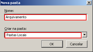 Cliente: PMV Página: 9/12 1) Clique sobre Pastas Locais com o botão direito do mouse o mesmo vai abrir a opção de Nova Pasta como mostra figura abaixo.