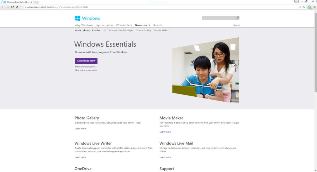 Instalação - Windows Live Mail 1. Caso não tenha o programa instalado em seu computador, acesse o site: http://windows.microsoft.