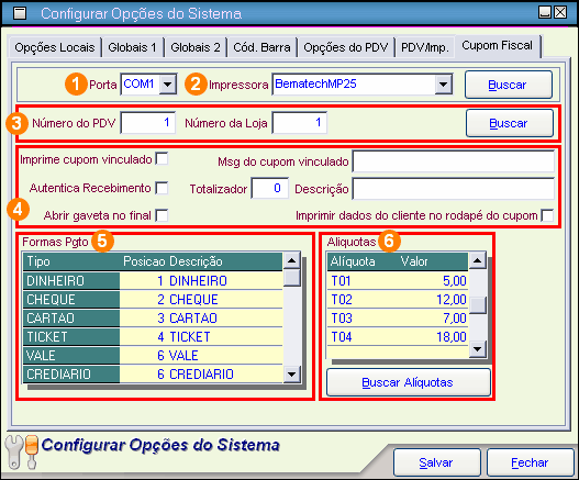 371 1. Porta: Selecione a porta na qual a impressora está conectada ao computador (normalmente é a porta COM1).