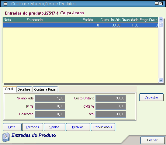 77 você queira fazer alguma modificação no produto que está sendo visualizado. 4. Nessa área você tem a visualização dos campos importantes do cadastro.