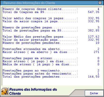 Menus 90 estão pendentes. Se elas ainda não venceram, a Data de Vencimento aparecerá em verde. Se já venceram, a data será mostrada em vermelho.